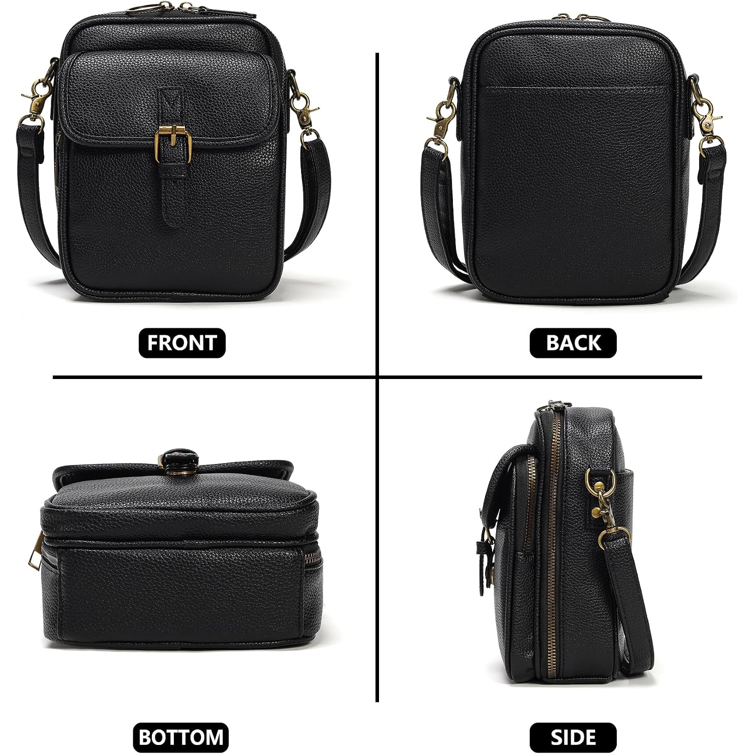 Small Crossbody Bags For Women Vegan Leather Messenger Purses, Vintage Wallet Anti Theft Shoulder Handbags With Card Slots