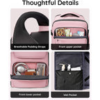 Taygeer Travel Backpack For Women, Travel Personal Item Bag With Shoe Pouch | Tsa Approved Under Seat Carry On Backpack With Water Bottle Pocket Fits 15.6Inch Laptop, Travel Essentials For Airplanes,Pink
