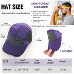 Foldable Lightweight Outdoor Sports Baseball Cap, Breathable Quick Dry Upf 50+ Sun Hat, Waterproof Adjustable