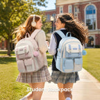 Lovevook School Backpack For Teen Girls,Student Backpack Purse For 8-16 Teenage,Cute Kid Bookbag With Large Cup Holder