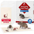 Mouse Traps, 20 Pack Pre-Baited Sticky Mouse Traps Indoor For Home, Non-Toxic Bulk Sticky Pads, Glue Traps For Rats, Bugs, Spider, Mice, Cockroach, Pet Safe, Easy To Use