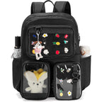 Ita Bag Pin Display Backpack With Insert, Aesthetic Laptop Backpack | Ita Backpack With 3 Clear-Window Pockets, Laptop Sleeve, Kawaii Backpack For Cosplay & Concert(Pins Not Included)