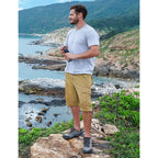 Best South Men'S Long Cargo Shorts Casual Below Knee 13 Inches Capri Shorts Relaxed Fit With Pockets