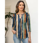 Lomon Women'S 3/4 Length Sleeve Tops Crew Neck Hollow Out T Shirts Fashion Casual Tops For Women 2026