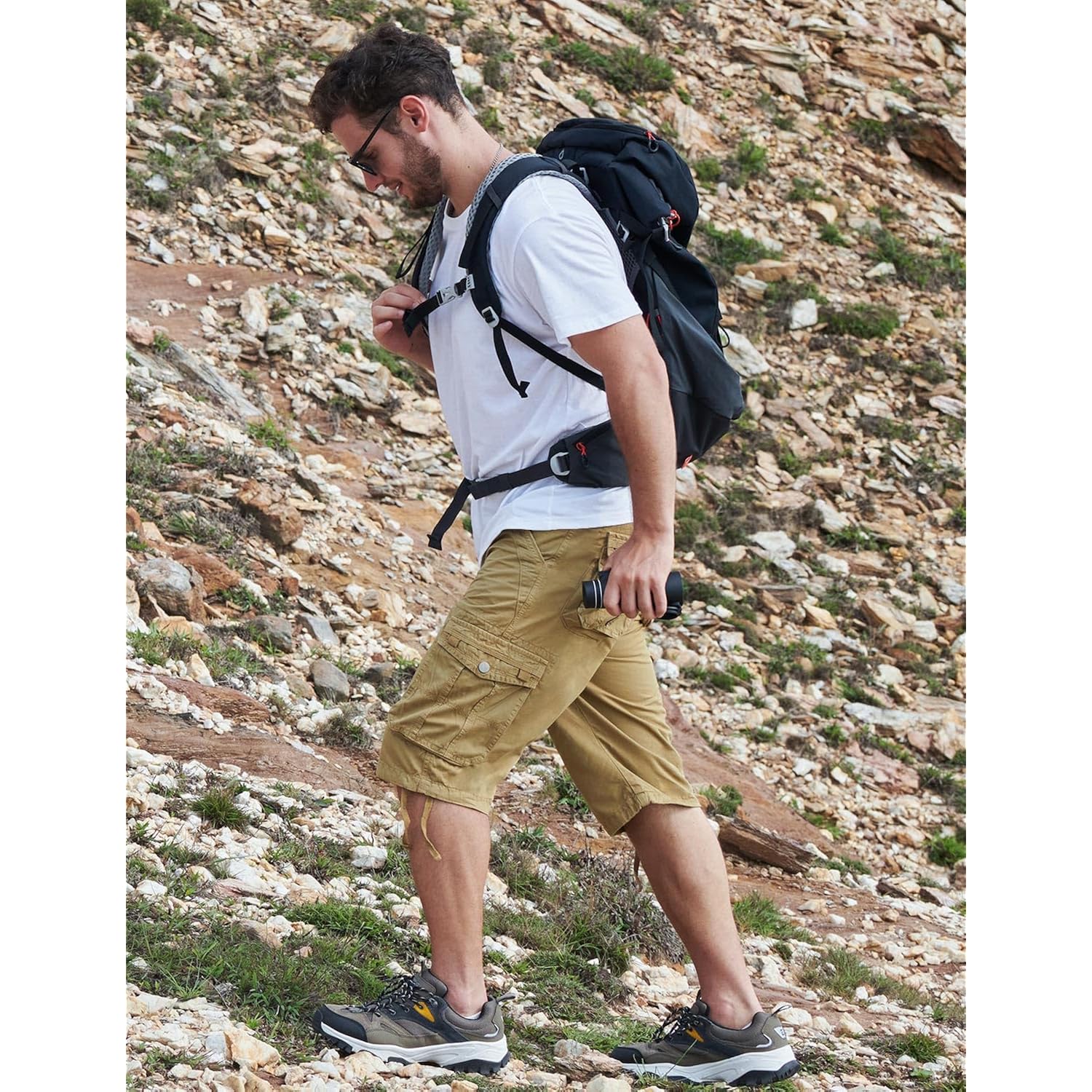 Cargo Shorts For Men Multi Pockets Mens Shorts Below Knee Casual Hiking Summer Shorts