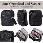 Baggallini Securtex® Anti-Theft Mini Everything Crossbody Bag, 6.3"X8.25" Rfid, Locking Zippers & Cut-Resistant Strap