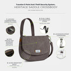 Travelon Anti-Theft Heritage Saddle Crossbody | Anti-Theft