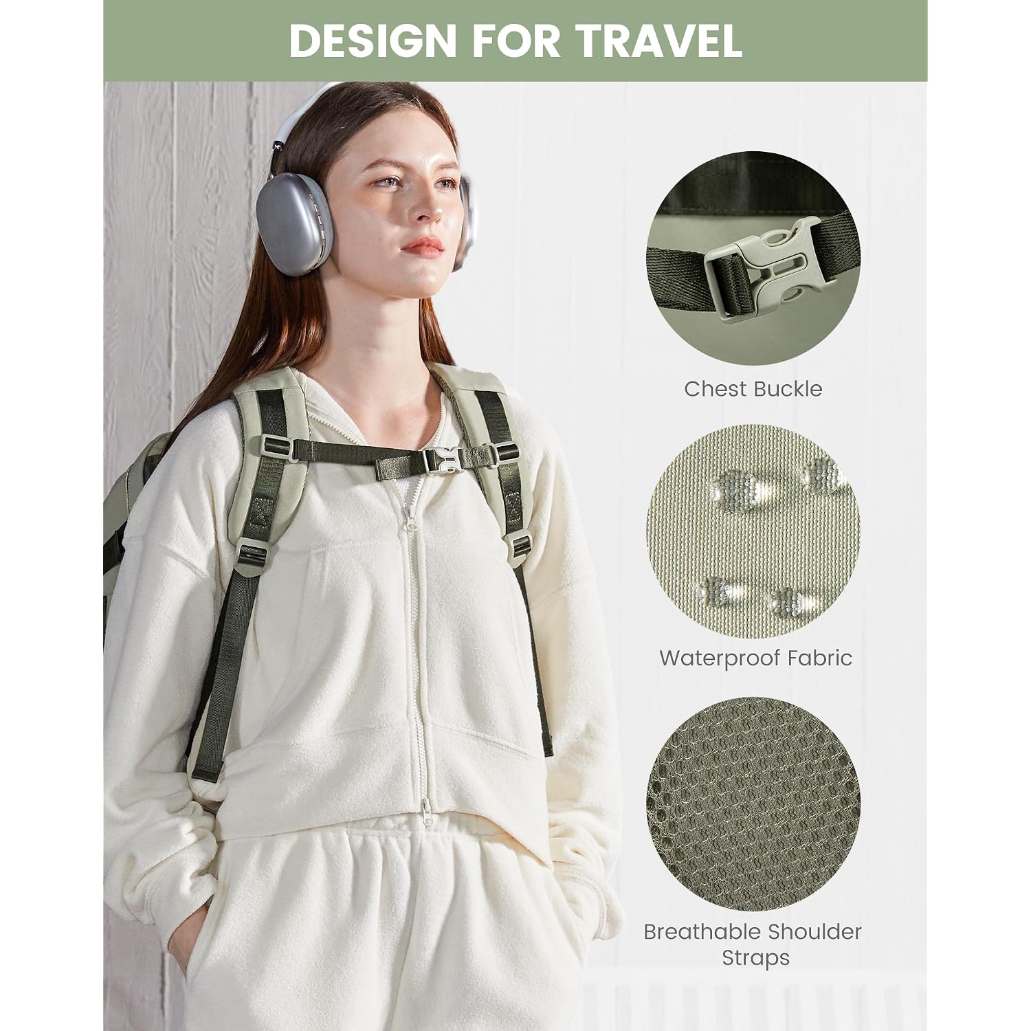 Lovevook 40L Travel Backpack For Women & Men - 17.3 Inch Carry On Backpack & Personal Item Backpack For Airlines, Spacious And Durable Design, With 3 Packing Cubes