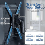Vivo Steel Vesa Extension Mount Adapter Brackets For Screens 32 To 55 Inch Lcd Led Tv, Conversion Plate Kit For Vesa Up To 400X400Mm (Mount-Ad400B)