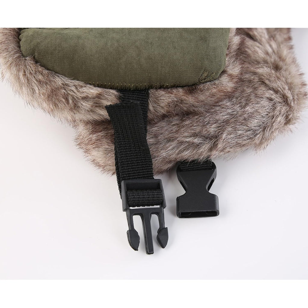 Connectyle Men's Trooper Trapper Hat Warm Winter Hats with Removable Face Mask Earflaps Faux Fur Hunting Outdoor Hat