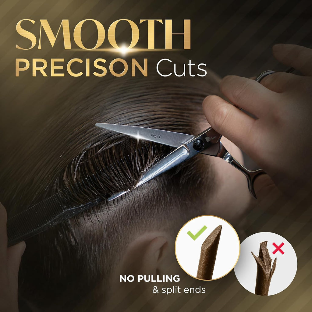 Fagaci Hair Cutting Scissors 6" Razor-Sharp, Professional Hair Scissors For Haircutting With Precise Cut, Haircut Barber Shears With Lasting Sharpness And Durable Steel, Shears For Women And Men