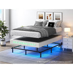 9 Inch High Profile Box Spring, Sturdy Metal Frame Mattress Foundation, Easy Assembly, Quiet & Noise-Free, Queen Size