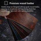 Getalia Leather Watch Band Retro Oil Wax Leather,18Mm 19Mm 20Mm 21Mm 22Mm Quick Release Foldover Clasp Watch Straps For Men And Women