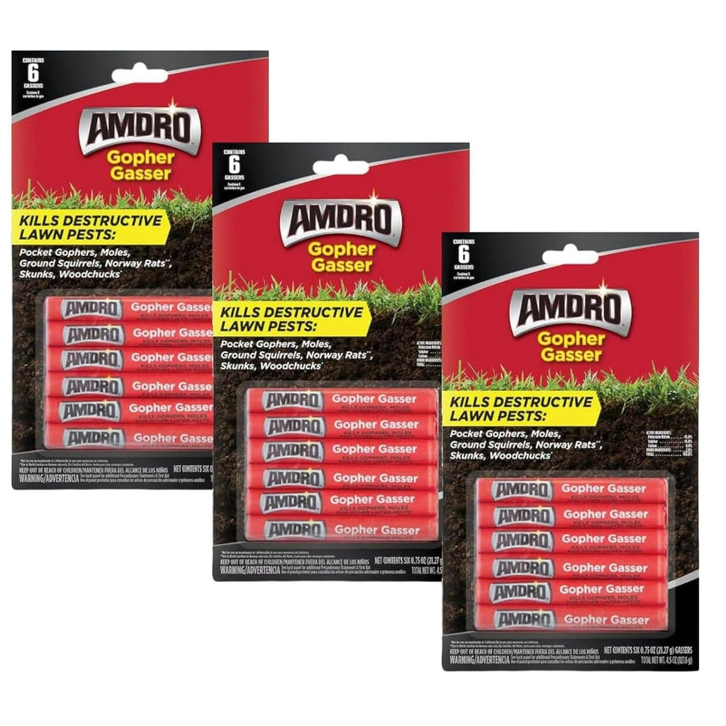 Gopher Gasser Bundle Containing (3) Packs Of Gopher Gassers 6 Packs. 18 Total Gassers.