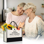 Great Grandma Gifts, Mothers Day Birthday Gifts for Grandma from Grandchildren, Functional Large Capacity Tote Bag, Mom Grandma Great Grandma Bag, Present for Grandmother, Grandparents