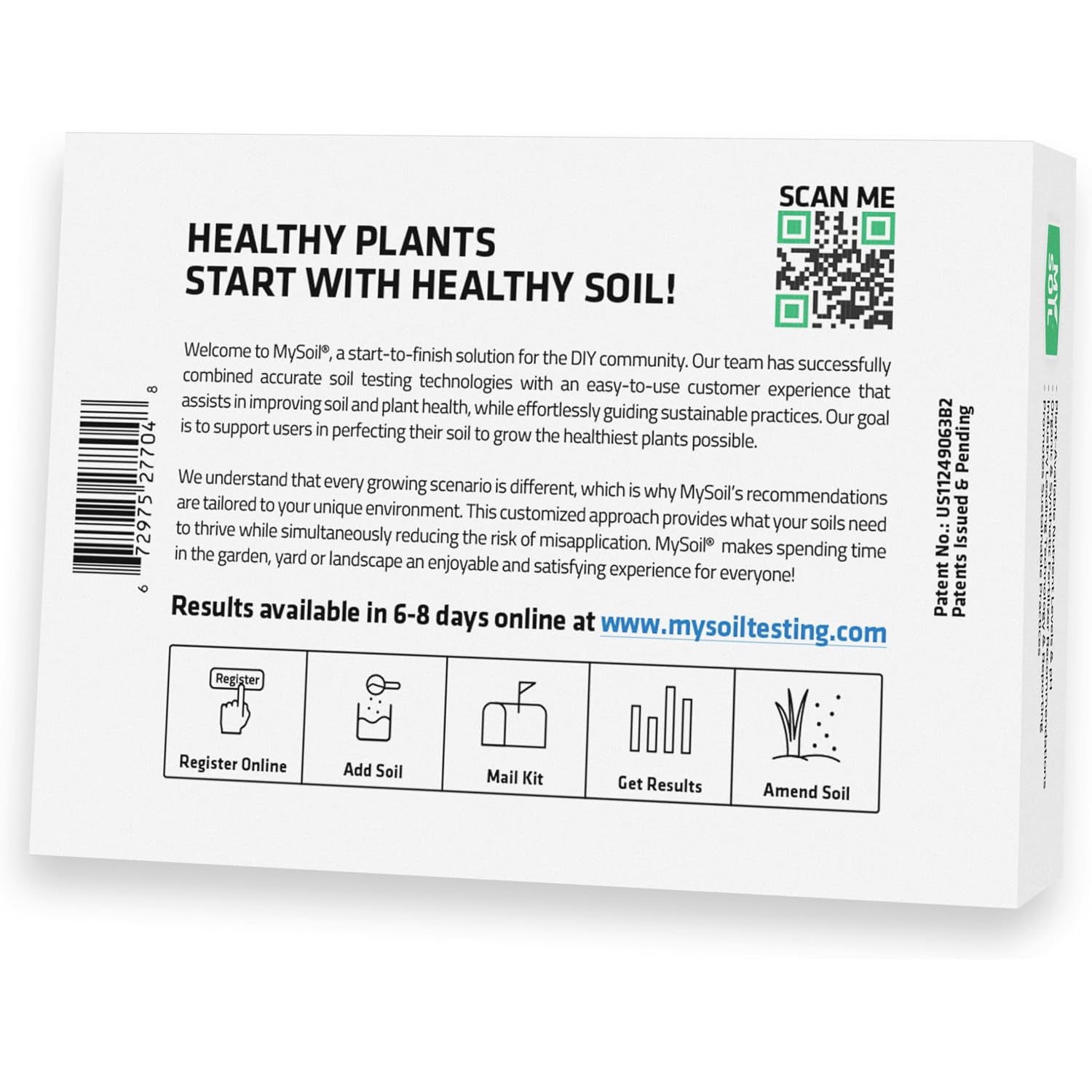 Mysoil Soil Test Kit, Unlock Your Lawn & Garden Potential, Complete & Accurate Nutrient And Ph Analysis With Recommendations Tailored To Your Soil And Plant Needs