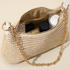 Beach Bags For Women Summer Straw Purse Boho Woven Shoulder Bag Crochet Purse Vacation Tote Handbag