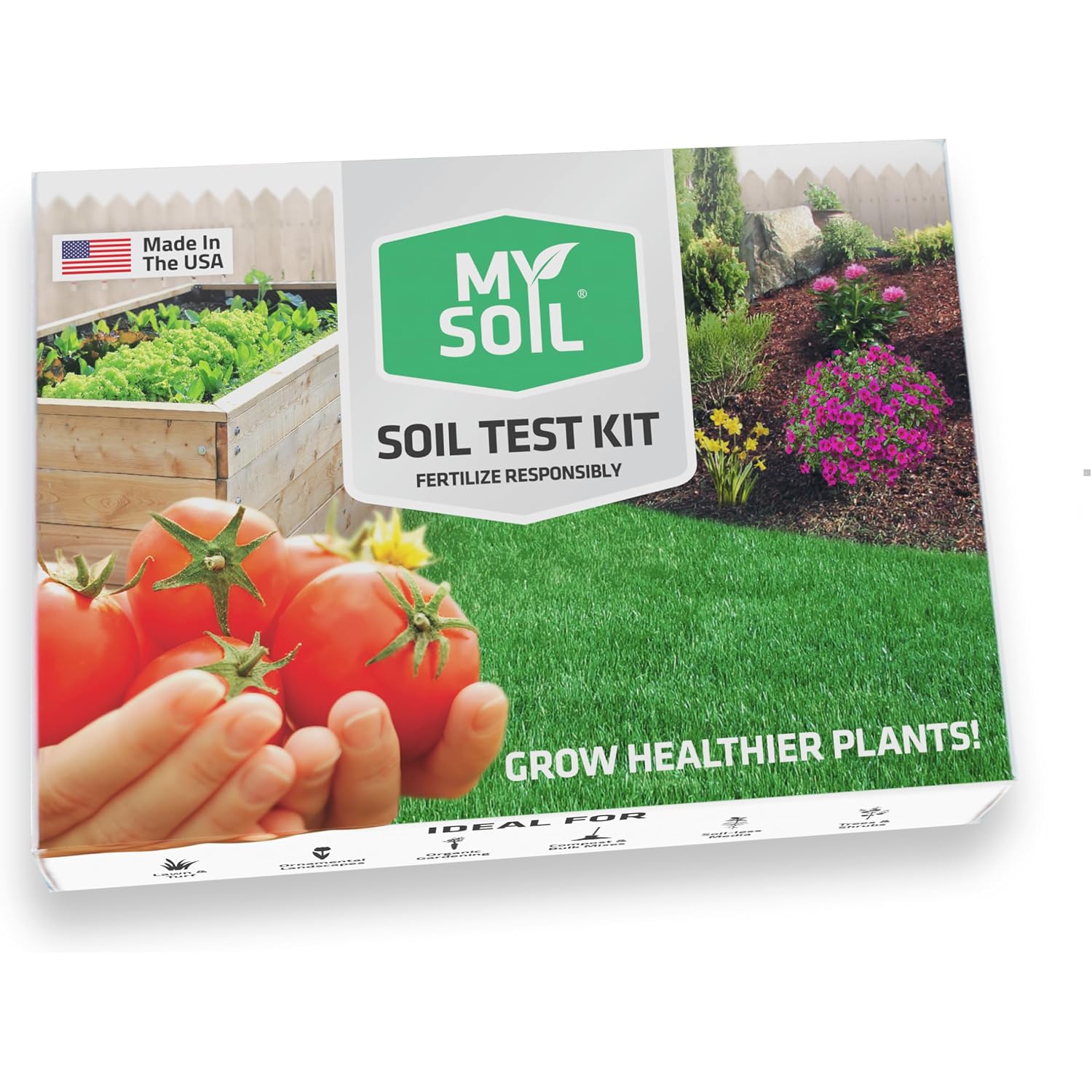 Mysoil Soil Test Kit, Unlock Your Lawn & Garden Potential, Complete & Accurate Nutrient And Ph Analysis With Recommendations Tailored To Your Soil And Plant Needs