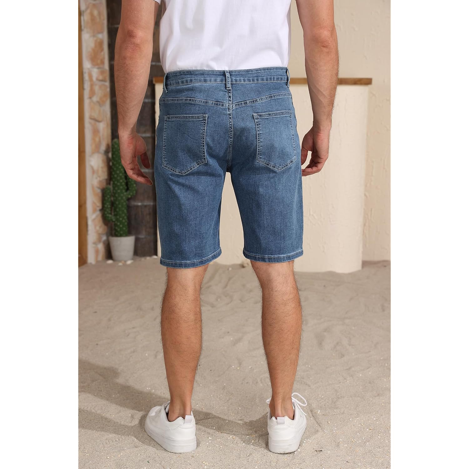 Men'S Jean Shorts Summer Casual Stretch Jorts Relaxed Fit Denim Short Pants