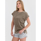 ANRABESS Womens Acid Washed T-Shirt Cap Sleeve Vintage Casual Crew Neck Tops Summer Basic Tee 2026 Fashion Clothing