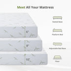 Egohome 8 Inch Twin Mattress, Cooling Green Tea Gel Memory Foam For Pressure Relief, Medium Plush, Fiberglass Free, Bed In A Box, Certipur-Us Certified, Green