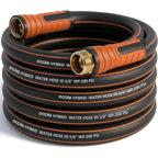 Garden Hose 25 Ft X 5/8", Heavy Duty Water Hose, Flexible And Durable, Kink Resistant Lightweight Hybrid Hose, Leakproof Yard Hose With Male To Female Fittings