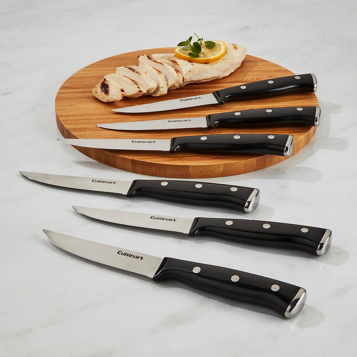 Cuisinart C77Tr-S6Sk Triple Rivet Collection 6-Piece Steak Knife Set,Black
