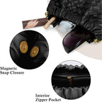 Joryin Woven Women'S Crossbody Bag & Evening Purse, Trendy Dumpling Clutch & Hobo Cloud Shoulder Bag Trendy Dumpling Clutch