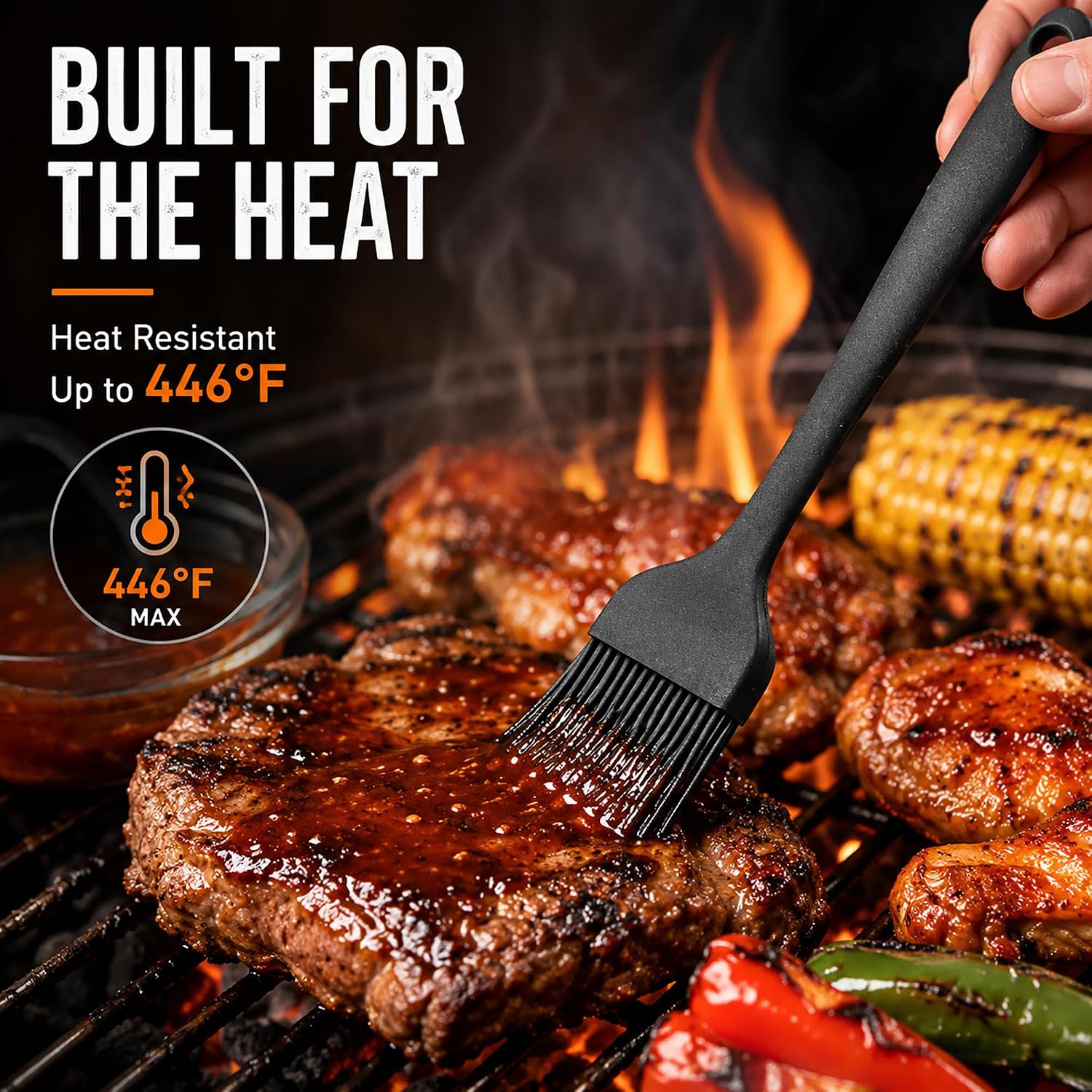 Silicone Basting Pastry Brush For Baking Cooking Bbq Grill Spread Oil Butter Sauce 2 Pack