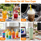 120 Pack Smoothie Straws, 10.3 Inches Straws Disposable, Milkshake Plastic Straws In Assorted Bright Colors