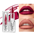 Depuplum Burgundy Lipstick Gradient Matte Lipsticks Lip Liner Combo Set for Women Waterproof Long Lasting Lip Stick Pencil Cream Lip Liner and Lipstick Combo for Mothers Day, E4