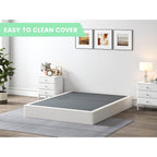 9 Inch High Profile Box Spring, Sturdy Metal Frame Mattress Foundation, Easy Assembly, Quiet & Noise-Free, Queen Size