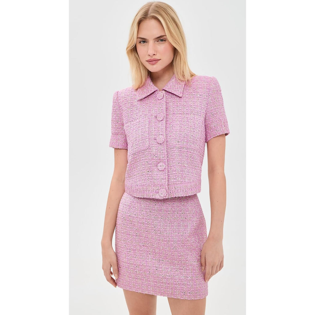 L'Agence Women'S Chita Cropped Short Sleeve Jacket