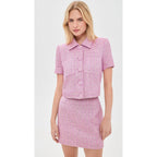L'Agence Women'S Chita Cropped Short Sleeve Jacket