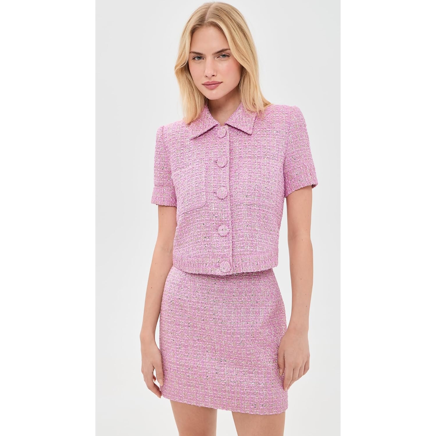 L'Agence Women'S Chita Cropped Short Sleeve Jacket