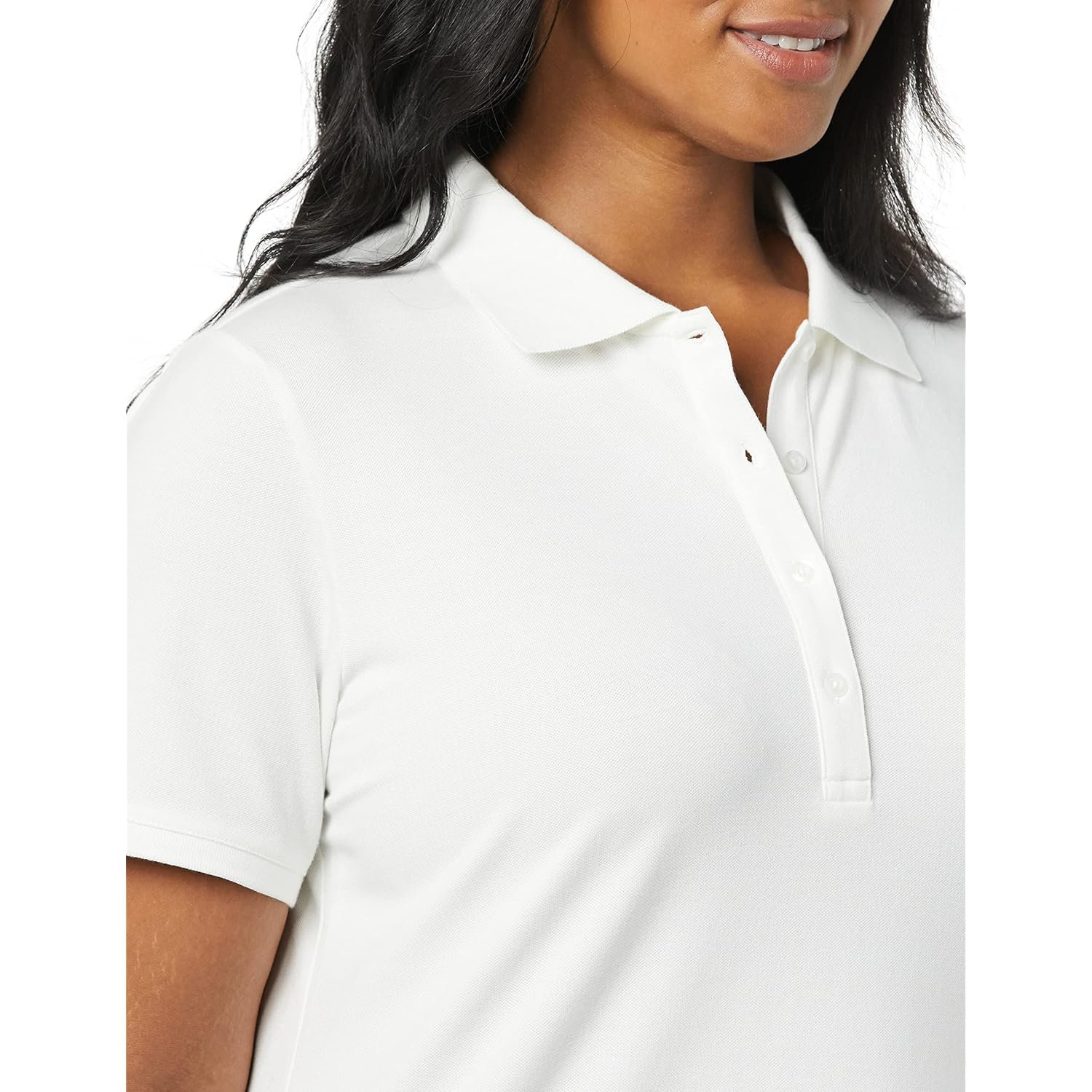 Women's Short-Sleeve Polo Shirt, Soft Stretch Cotton Jersey (Available in Plus Size)