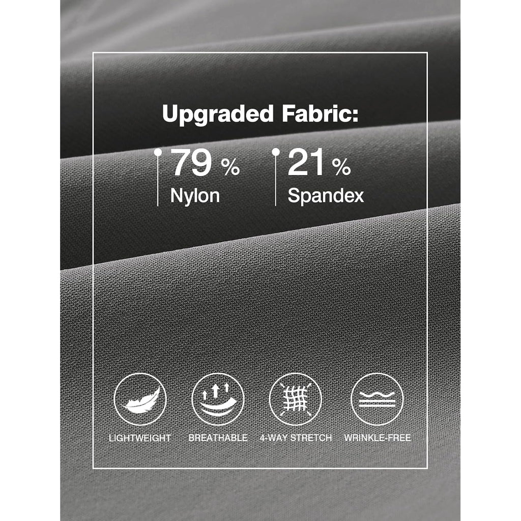 Tbmpoy Men'S 9" Golf Shorts Stretch Quick Dry Casual Dress Shorts Flat Front Lightweight For Work Business Travel