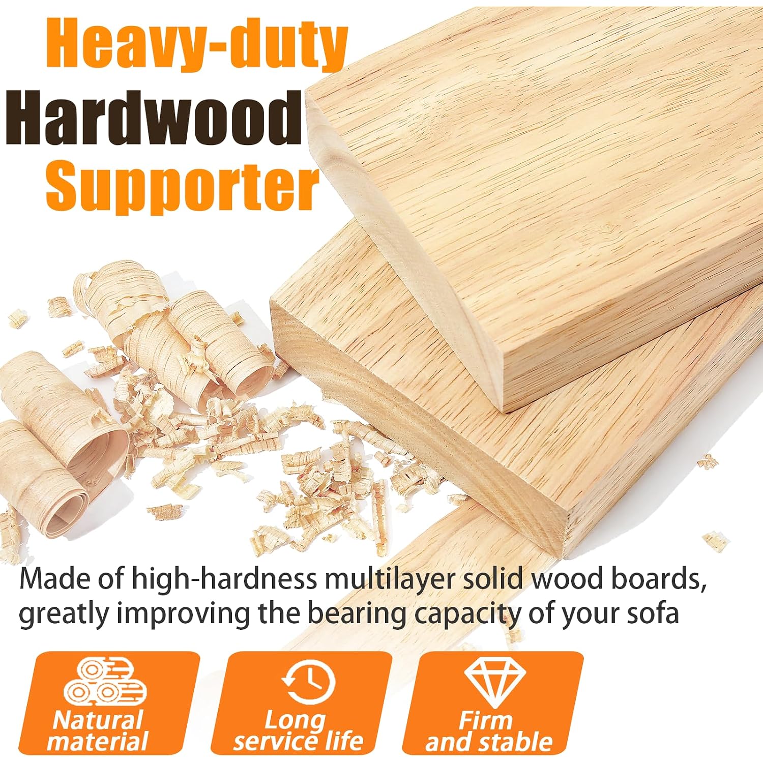 Laveve Heavy Duty Couch Cushion Support Board For Sagging Sofa, 21.5''X48'' Extra Thick Solid Wood Under Couch Insert With Anti-Slip Dots, Repair Sagging Spring Sofa And Replace Worn Cushions