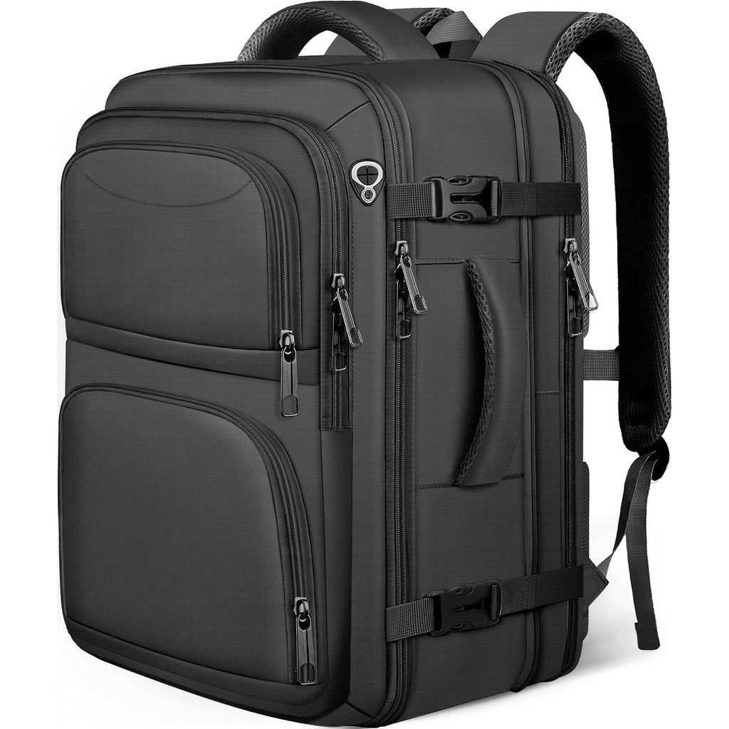 Travel Backpack, Expandable Carry On Backpack For Men, Tsa 17.3 Inch Laptop Bag Flight Approved, Lightweight Business Luggage Bag, Travel Gifts For Men Women, Black