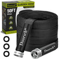 Garden Hose, Lightweight, Ultra Flexible, Durable, Kink-Free Water Hose - Made Of Tpu, Drinking Water Safe Material, Non-Shrinking, Easy To Store, All-Weather, Black (50 Ft)
