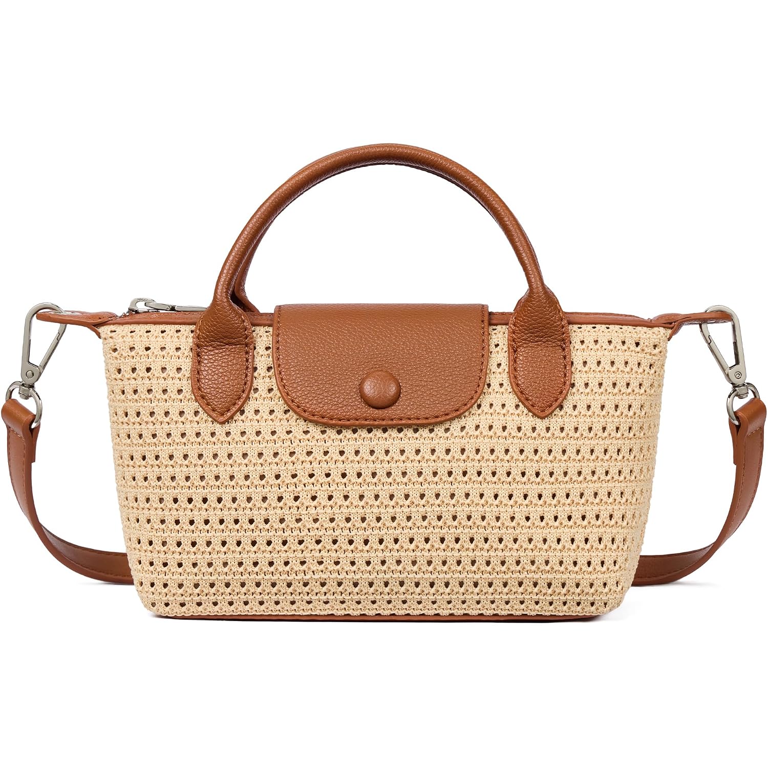 Bostanten Mini Tote For Women Crossbody Bag With Adjustable Strap Top Handle Summer Purse For Everyday Use