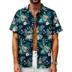 Hawaiian Shirt For Men Tropical Shirts Summer Beach Button Down Short Sleeve Luau Aloha Floral Cruise Vacation Outfit 2026