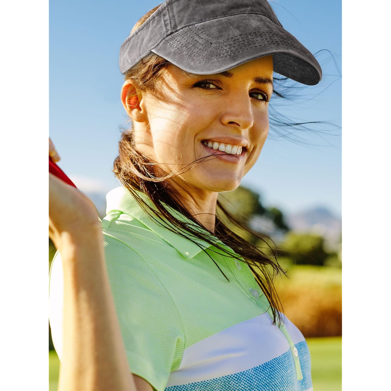 Geyoga 4 Pieces Adjustable Sun Visor Sport Hats for Women Golf Cap Sport Wear Athletic Hat for Men