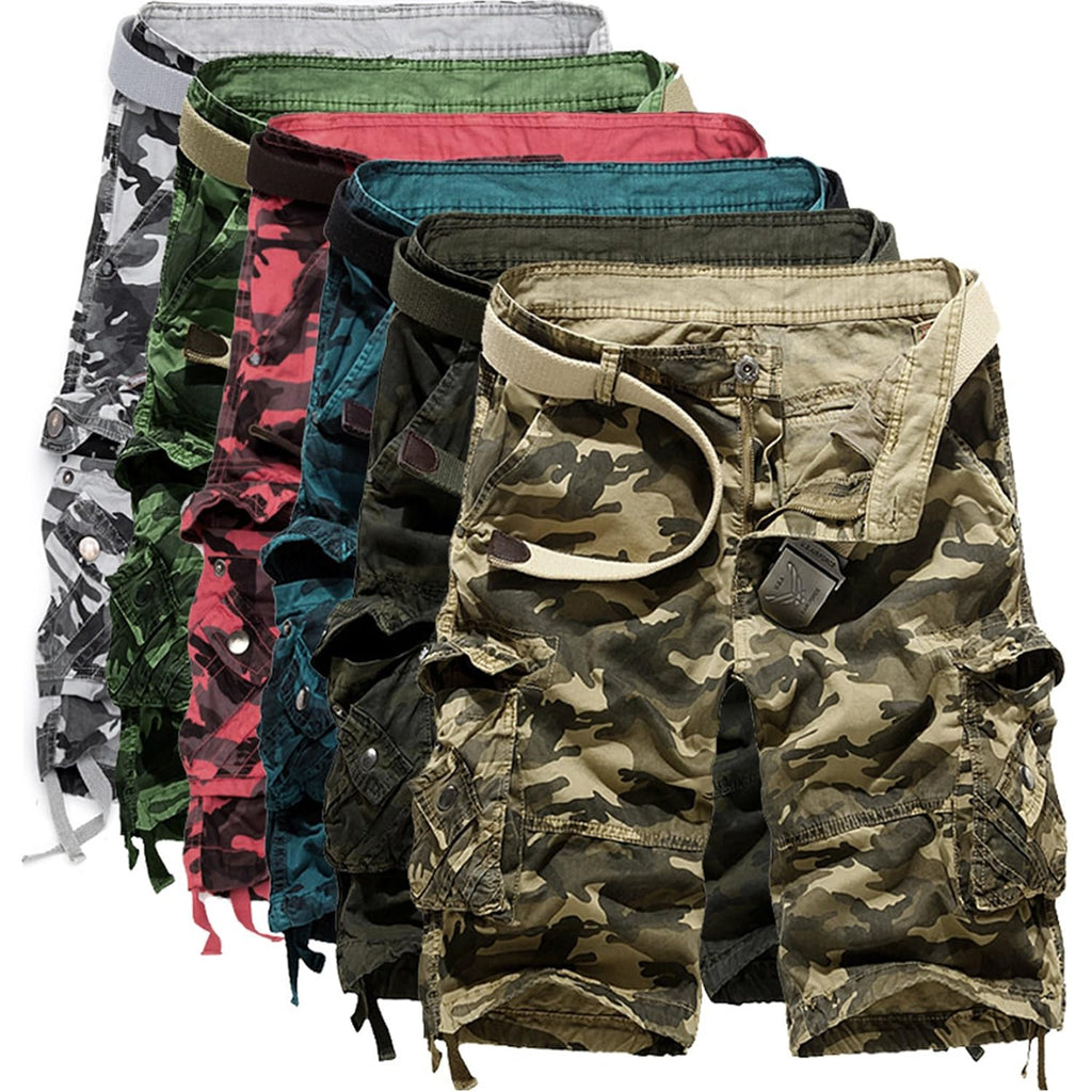 Men'S Camo Cargo Shorts Cotton