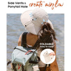 FURTALK Sun Hats for Women with Ponytail Hole Wide Brim Beach Bucket Hat UPF 50+ Fishing Hiking Outdoor Hats