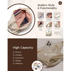 Anti Pickpocket Bag - Ivory Rfid Crossbody Bag For Travel, Adjustable Strap Multiple Compartments Anti Theft Crossbody Bags For Women Travel Size Essentials Crossbody Bags For Women Large Size