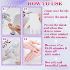6 Pairs Hand Masks Moisturizing Gloves, Hydrating Hand Mask Moisturizer Gloves Care for Dry Cracked Hands, Smooth Long Lasting Soft Firming Hand Mask Gift Set for Men Women（A)