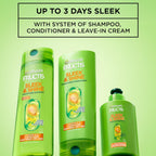 Garnier Fructis Sleek and Shine Intense Smooth Leave In Conditioner, Conditioning Hair Cream for Frizzy, Dry Hair, Plant Keratin + Argan Oil, 10.2 Fl Oz (Pack of 2)