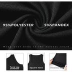 Women's 2 Pack Summer Square Neck Tank Tops Workout Cropped Ribbed Summer Camisole Sleeveless Clothes 2025
