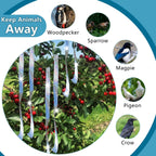 Bird Scare Tapes 262Ft*1 Reflective Flash Tape For Birds, Bird Scare Device Double Side Ribbon Scare Birds Away For House, Garden, Yard, Orchard, Patio, Outdoor